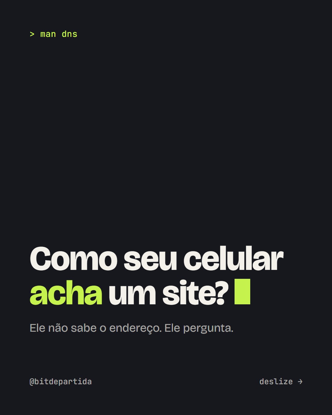 Carrossel sobre DNS, slide 1 de 8